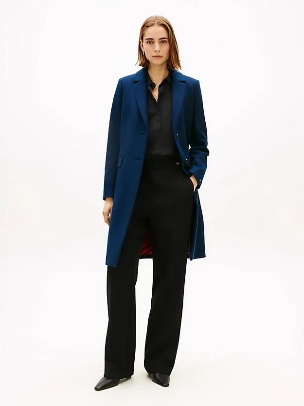 Single Breasted Coat With Cashmere