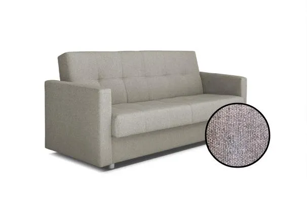 Pohovka rozkládací s úložným prostorem šedá GRANDE