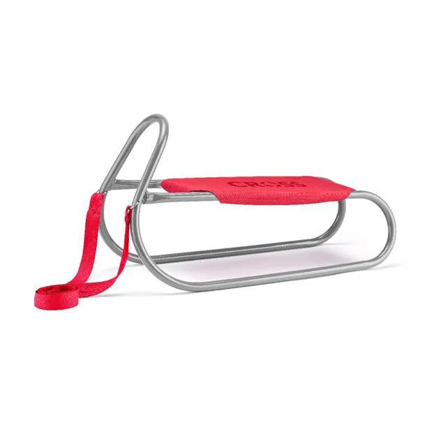 Rolly Toys Sáňky CROSS, stříbrno-červené, kovové