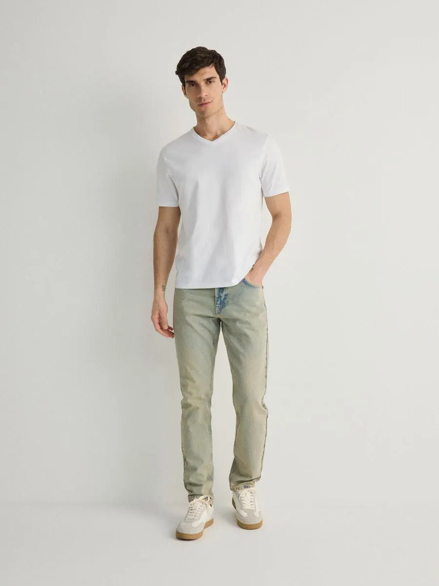 Džíny carrot slim se sepraným efektem