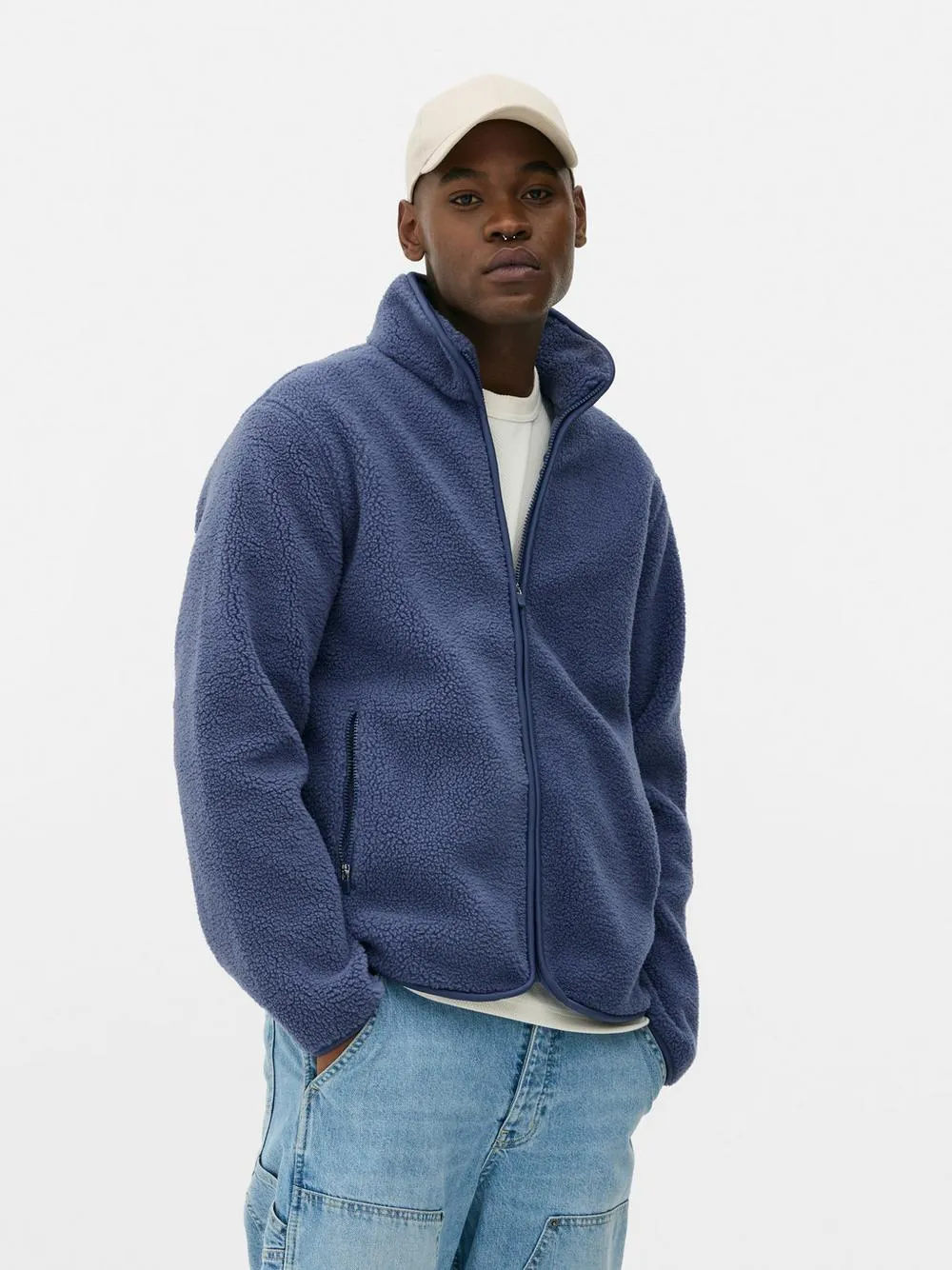 Bunda z umělého beránka na zip