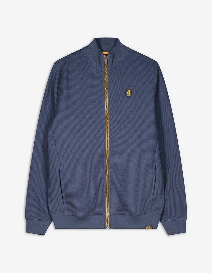 Propínací mikina - Nášivka se značkou - tmave modra