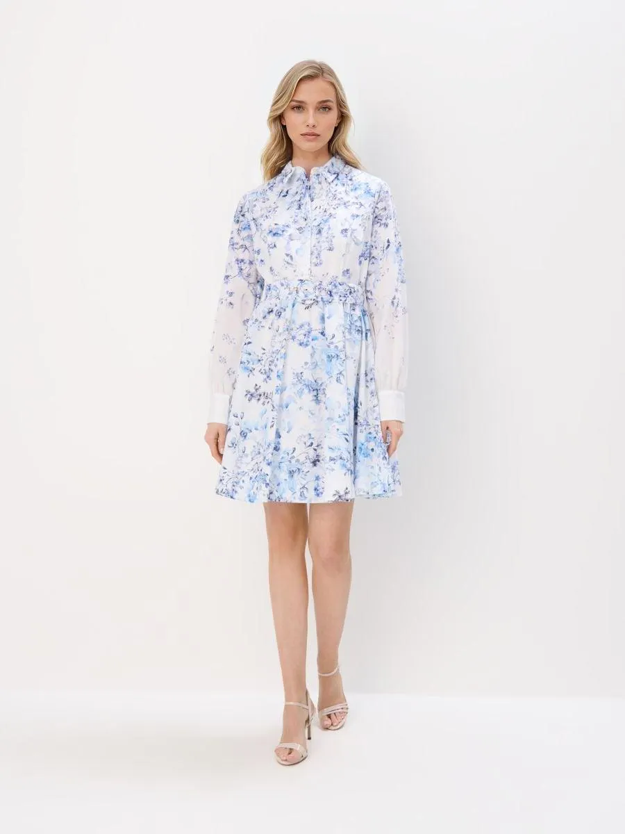 Bavlněné košilové mini šaty