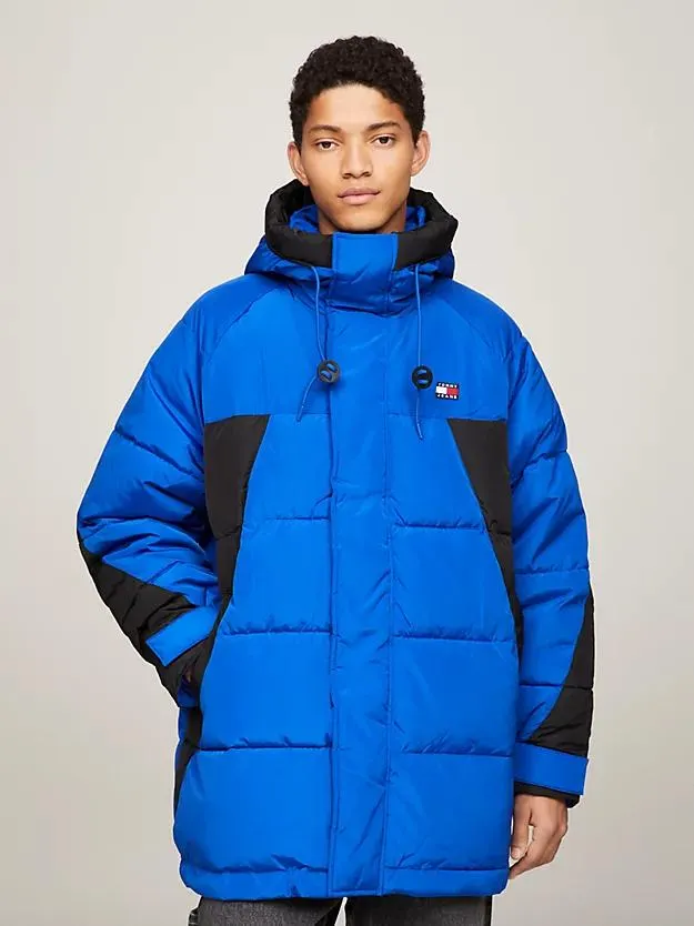 Colour-Blocked Oversized Puffer Parka