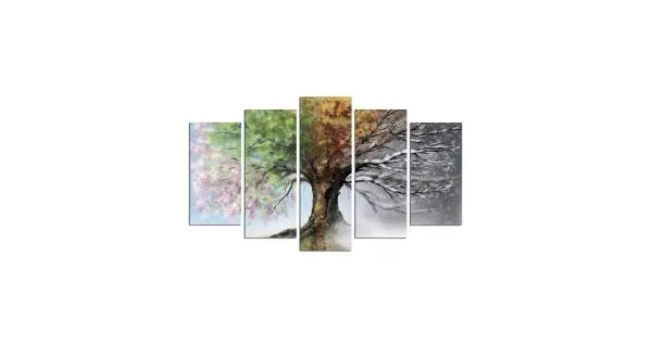 5dílný obraz STROM - moderní nástěnná dekorace z MDF, 110 x 60 cm