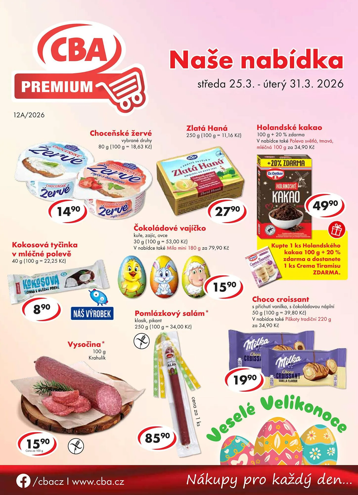 CBA leták - 25. března 31. března 2026 - Page 1