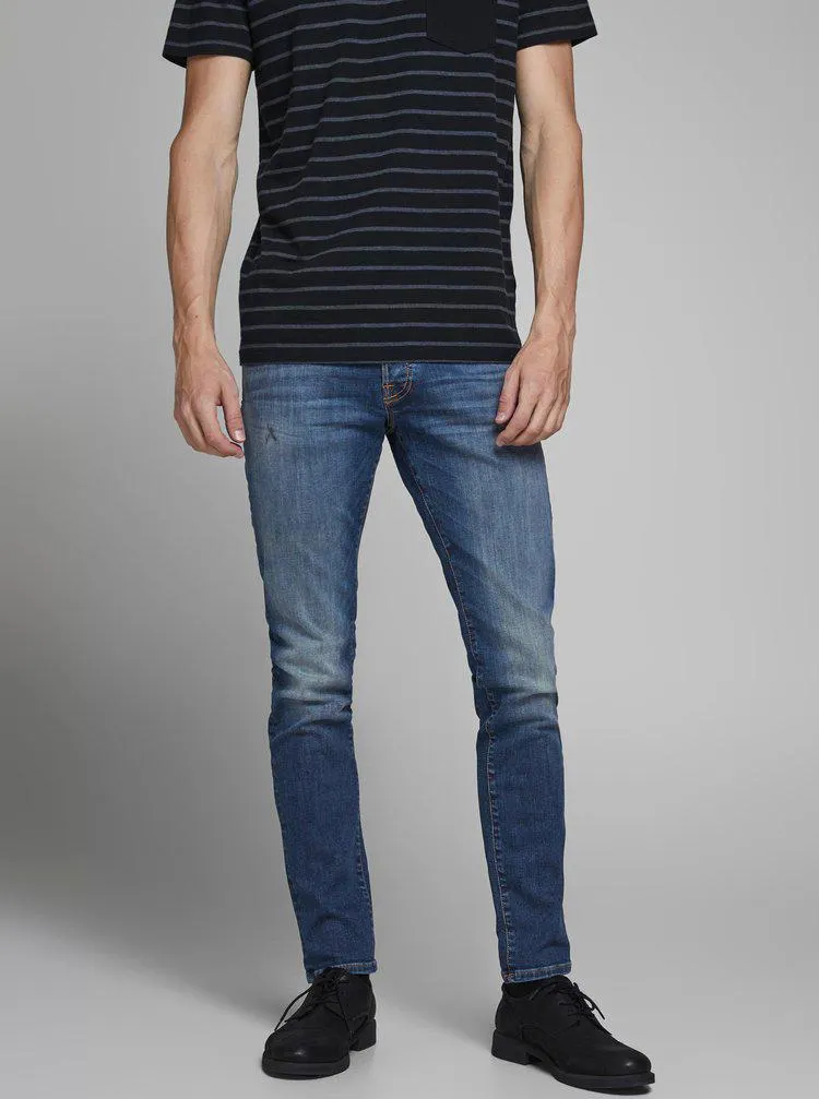 Modré slim fit džíny Jack & Jones Glenn