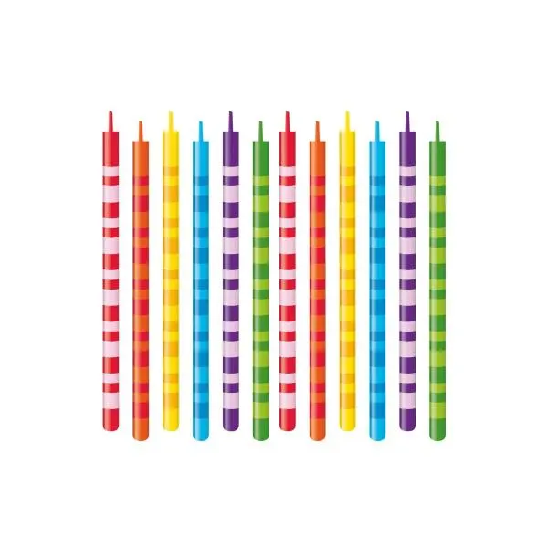 Dortové svíčky DELÍCIA KIDS 10 cm, 12 ks