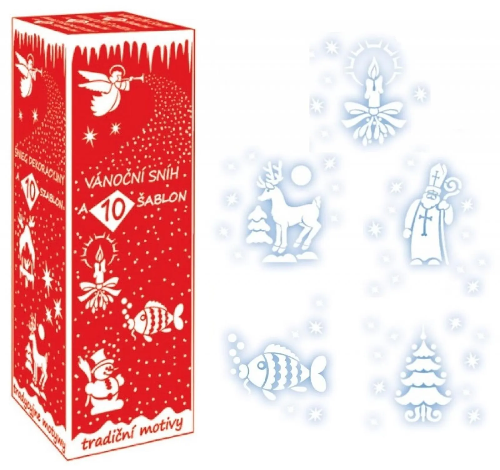 Sníh ve spreji 150 ml + 10 šablon