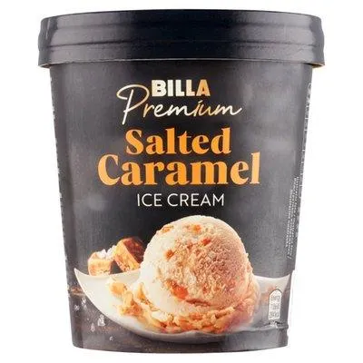 BILLA Premium Mražený krém smetanový s karamelovou příchutí se slanou karamelovou polevou 500ml