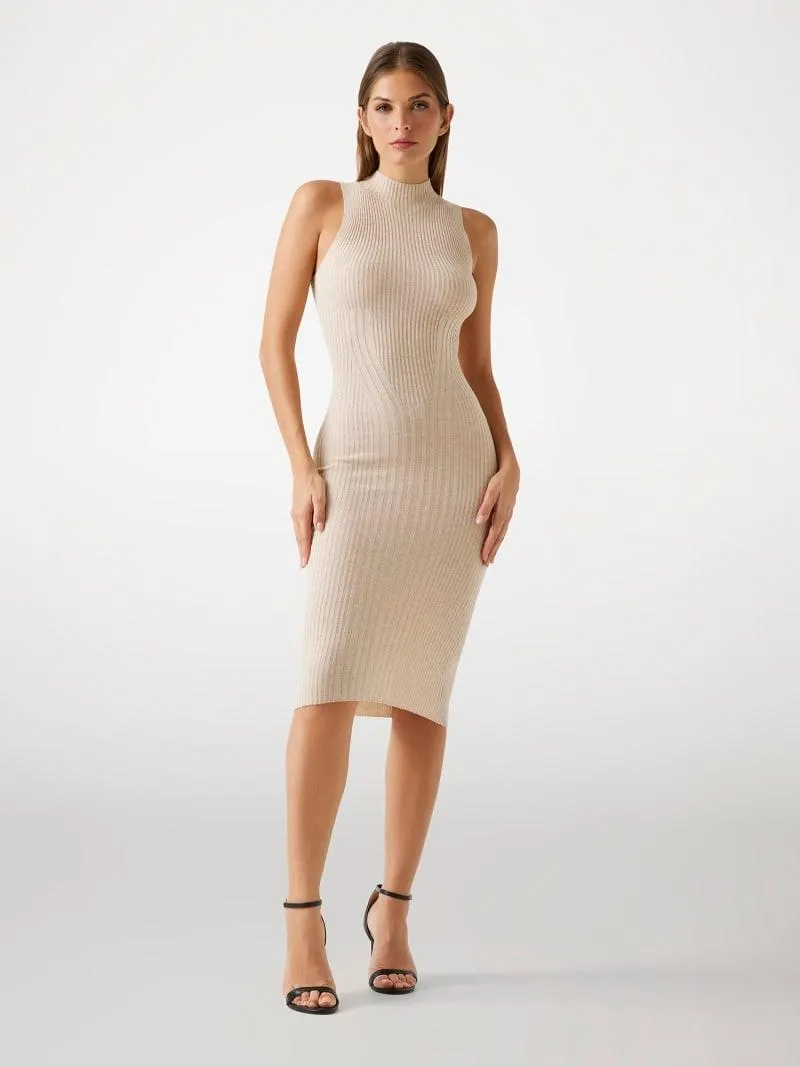 Vestido ceñido de mezcla de cachemira