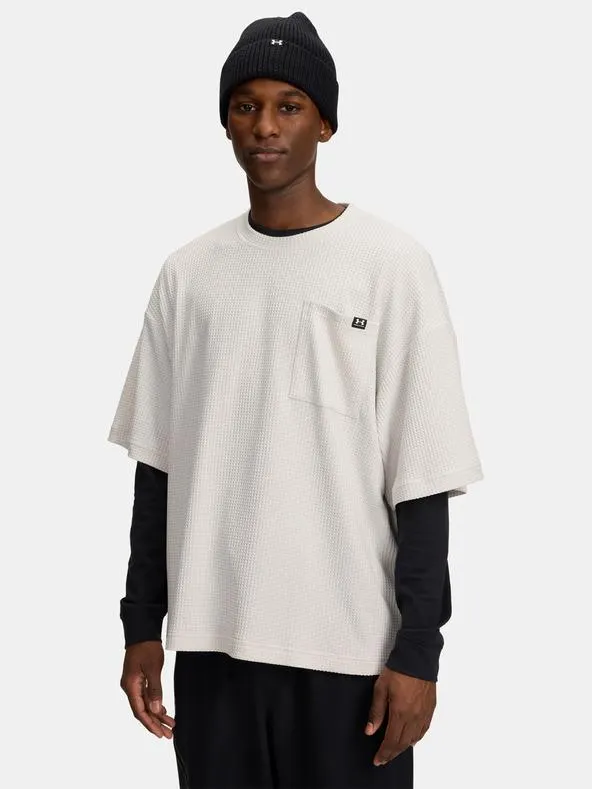 Pánské tričko Under Armour UA Rival Waffle Crew-WHT
