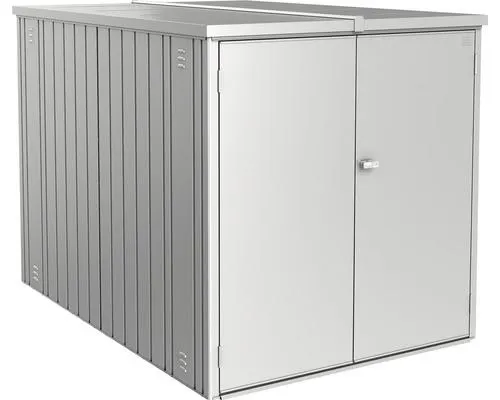 Plechový zahradní domek Biohort MiniGarage 145 x 203 cm stříbrný metalický