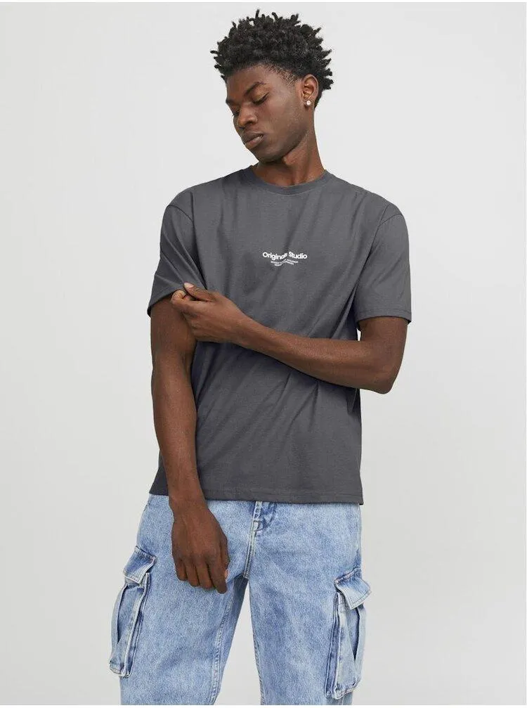 Šedé pánské tričko Jack & Jones Vesterbro