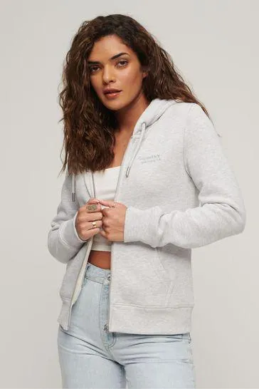 Mikina na zip s kapucí a logem Superdry Essential
