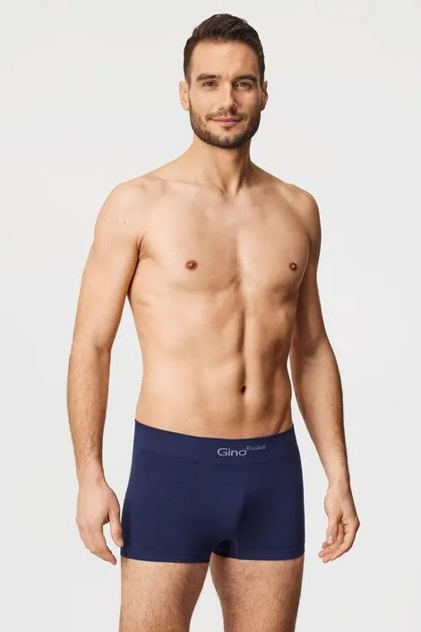 Bambusové boxerky Dark Blue bezešvé - tm.modrá