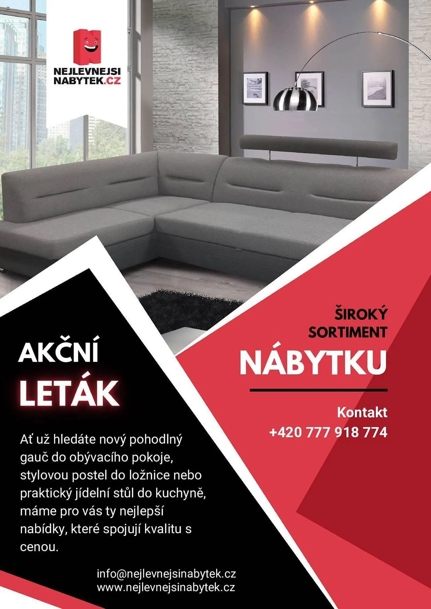 Nejlevnejsi nabytek leták - 2. dubna 2. května 2024