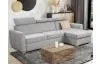 Rohová sedací souprava Mistic, světle šedá látka