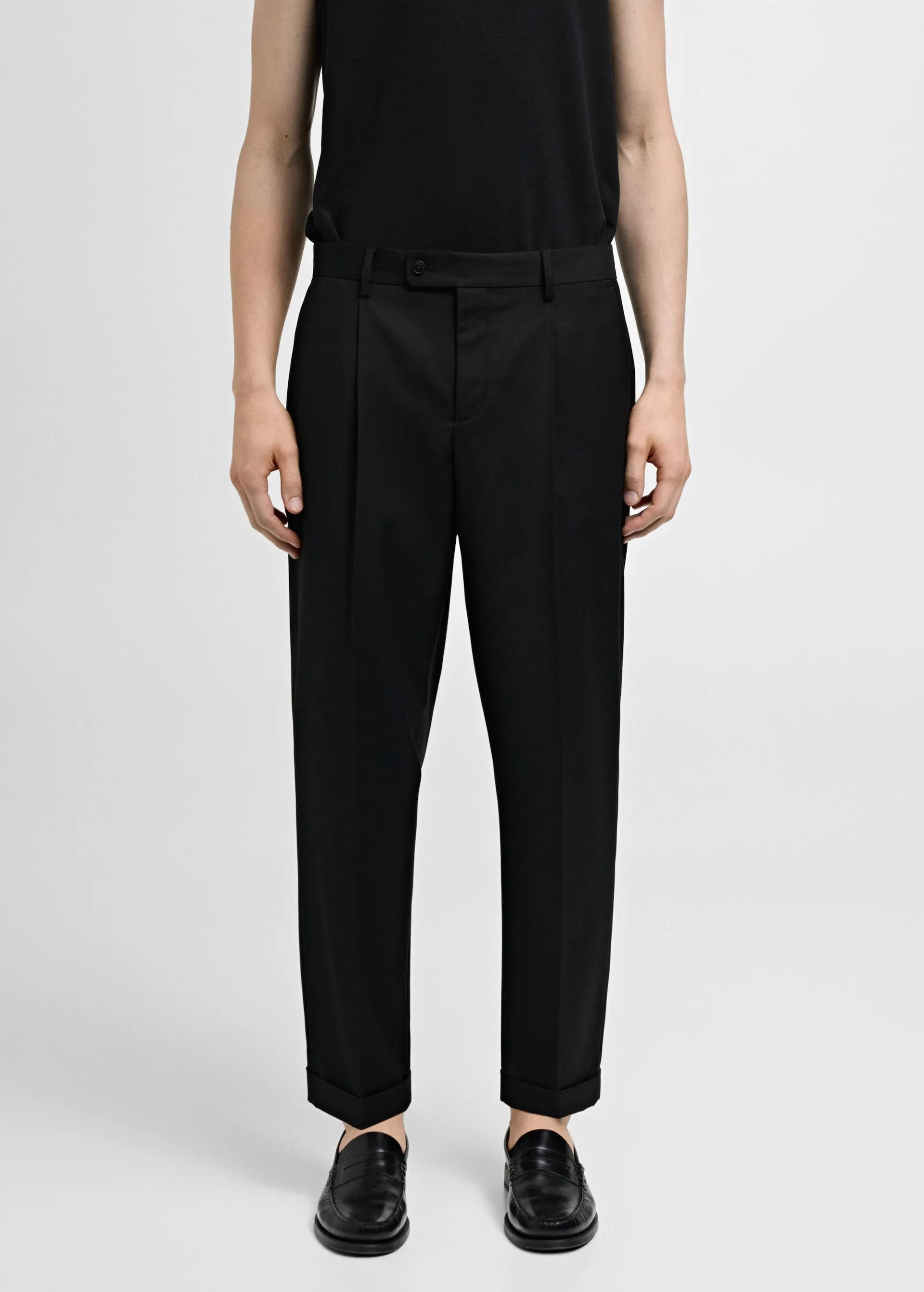 Oblekové kalhoty regular fit s kostkou