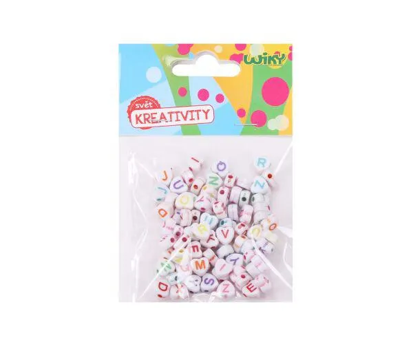 Korálky 12 g barevné - Abeceda