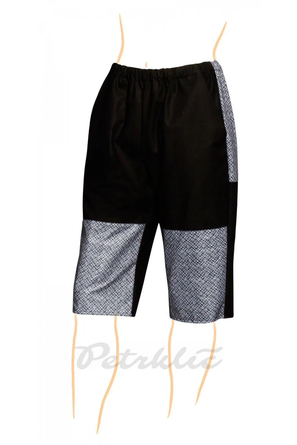 CAPRI kombi s čárkami - plátěné 77 cm