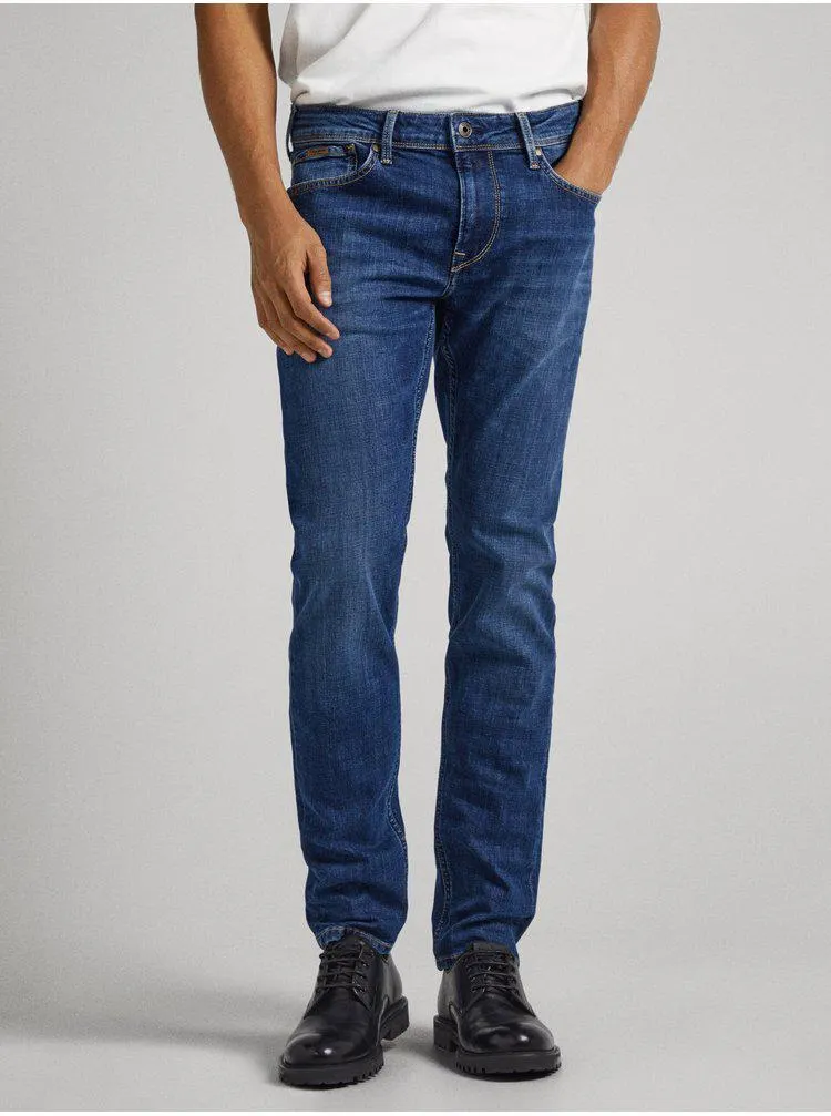 Modré pánské skinny fit džíny Pepe Jeans Finsbury