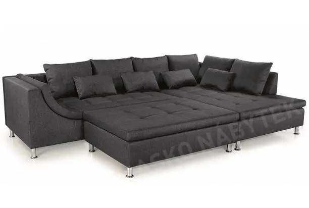 Sedací souprava Herford, černá/šedá tkanina