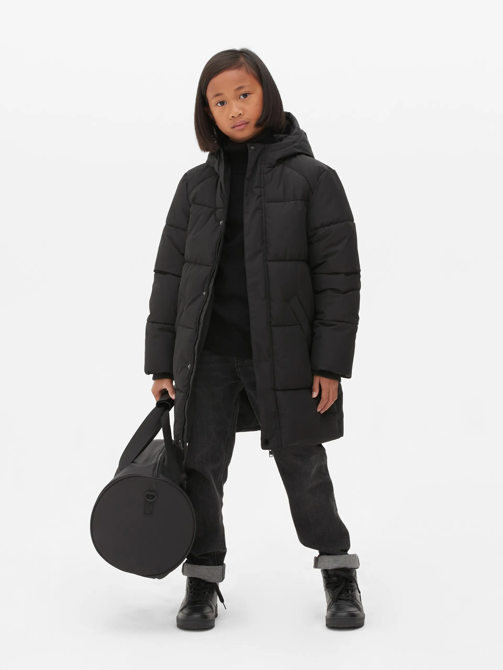 Prošívaná bunda s kapucí