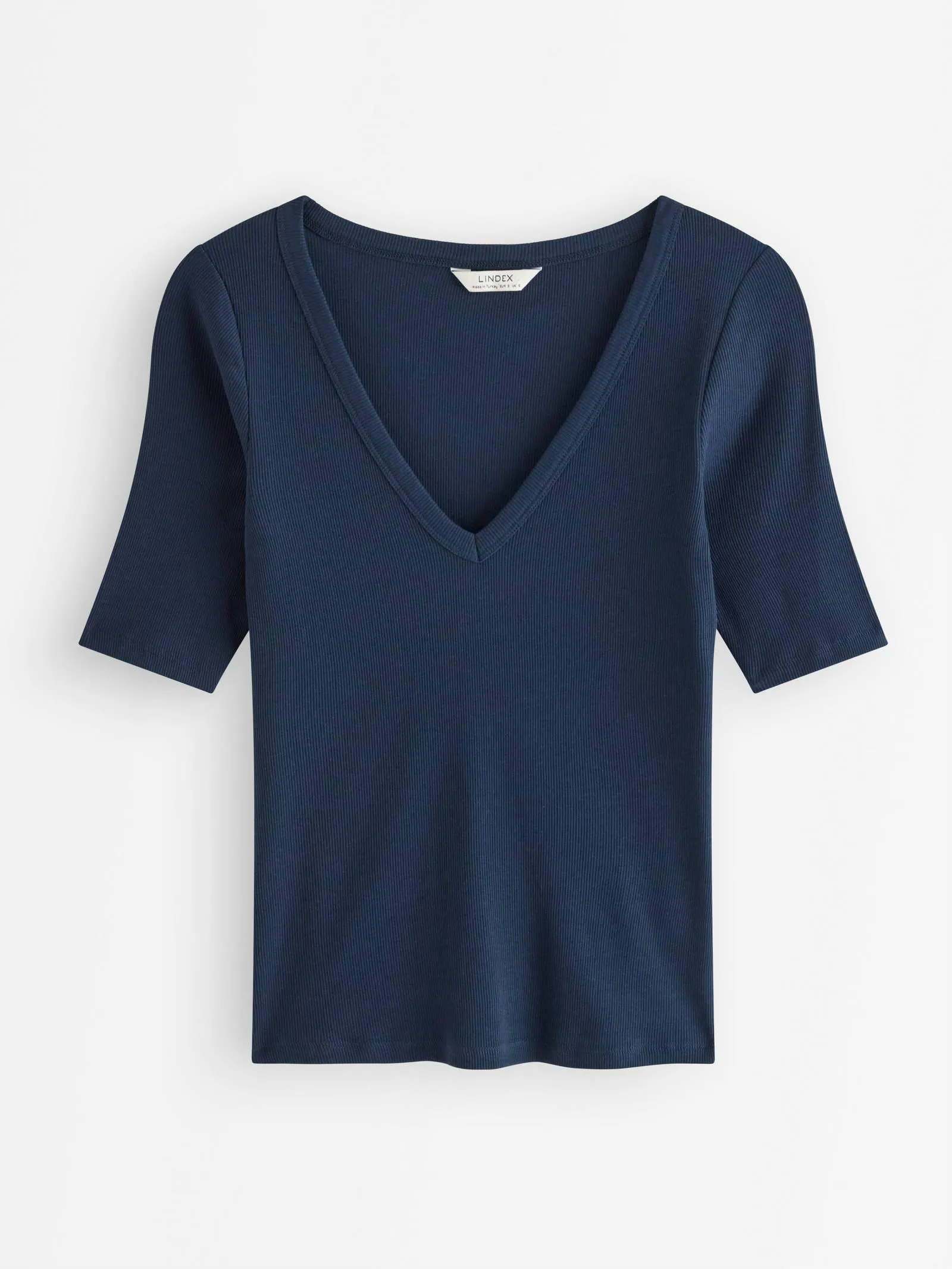 Žebrovaný top s krátkým rukávem