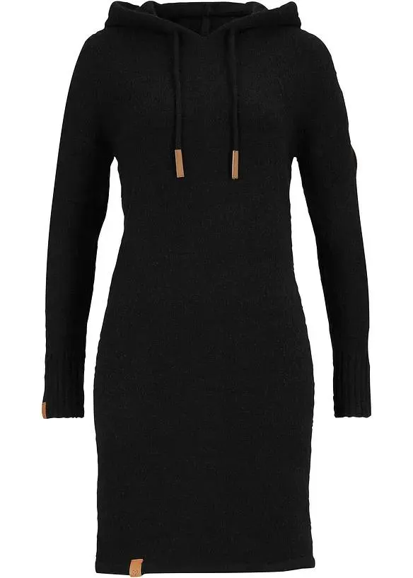 Pletené šaty s kapucí