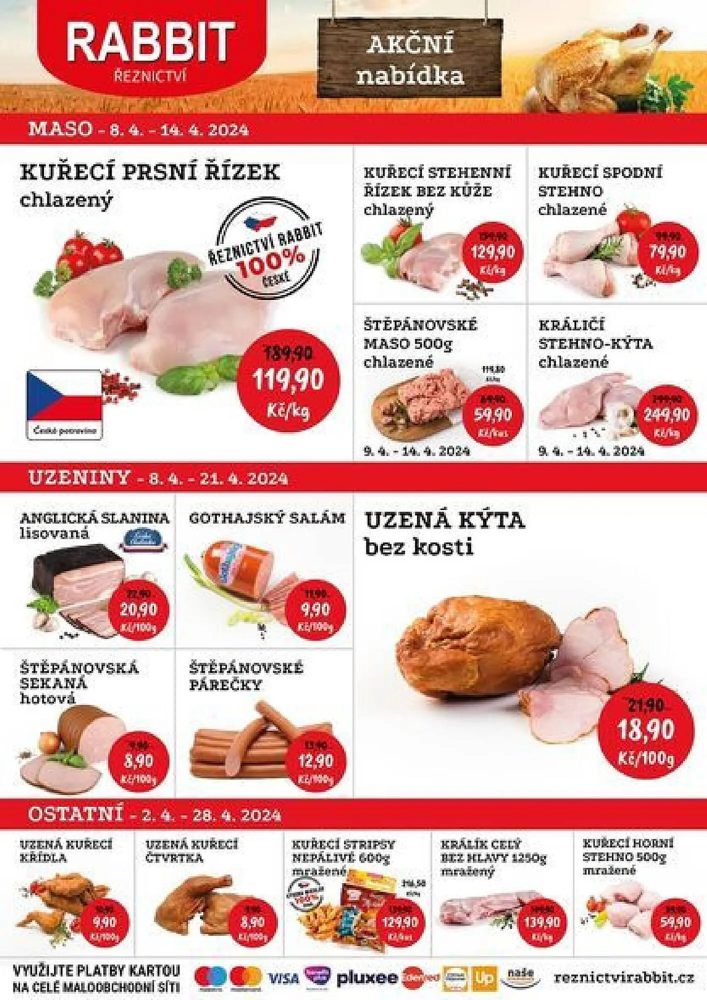 RABBIT řeznictví leták - 8. dubna 14. dubna 2024