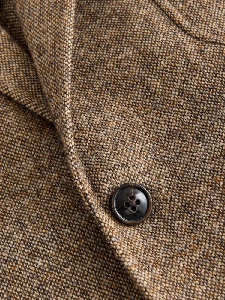 Písková - Obleková bunda volného střihu z vlněné směsi