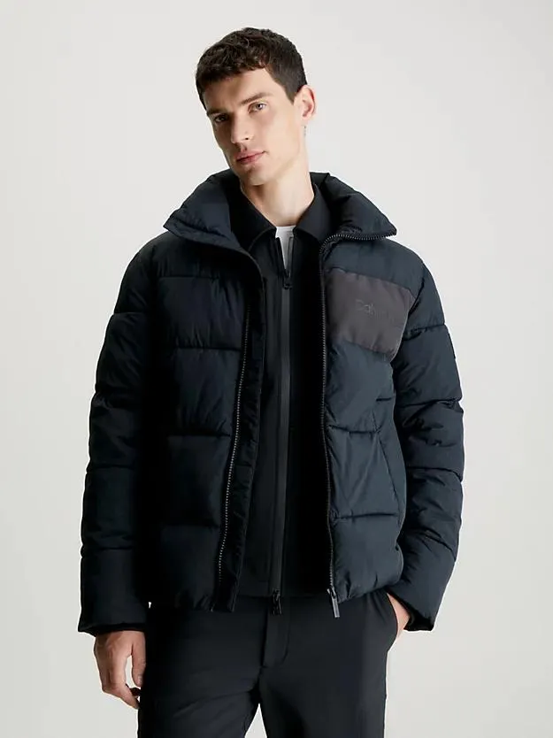 Crinkle Nylon Puffer Jacket
