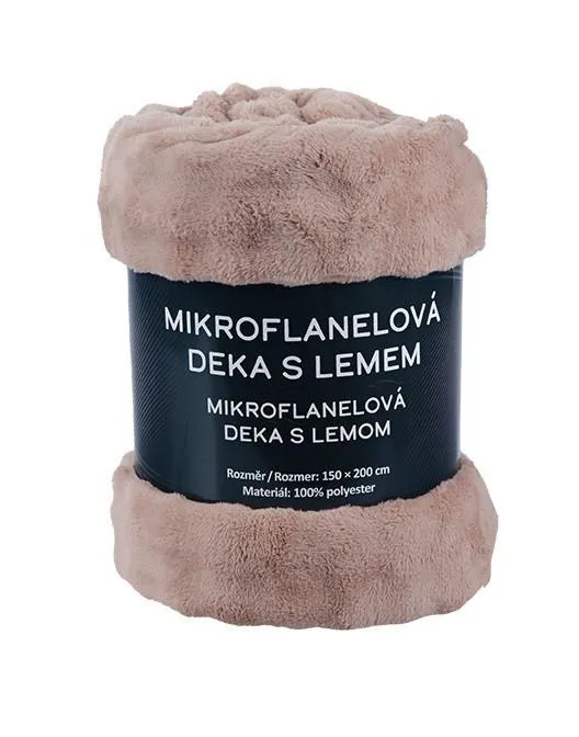 Deka Bublina mikroflanel hnědá 150x200 cm