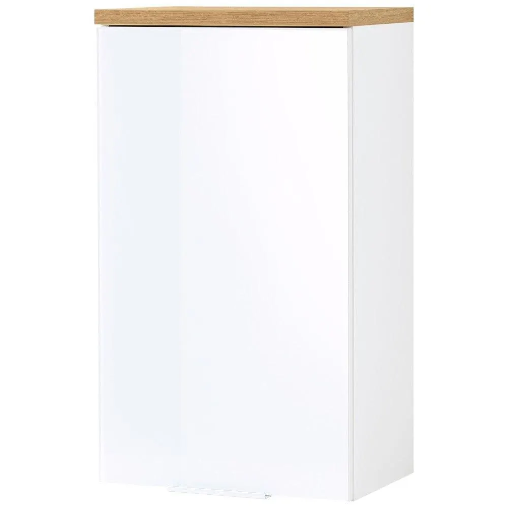 Koupelnová skříňka Melina závěsná (39x69x27 cm, dub / bílá)
