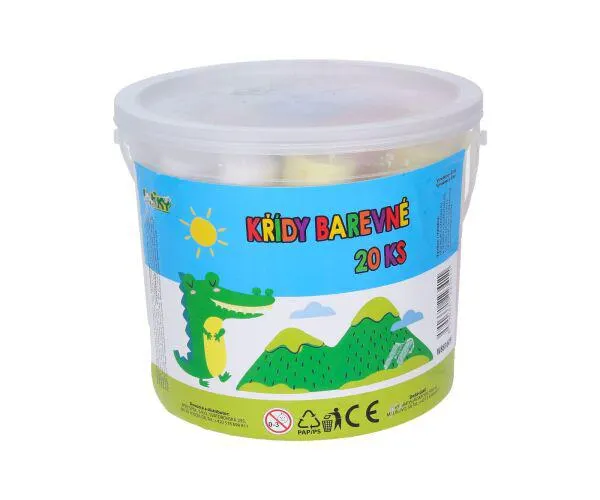 Křídy chodníkové barevné 20ks