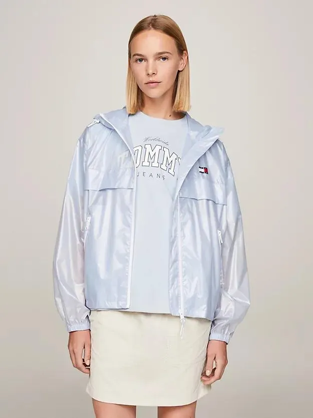 Longline Glossy Chicago Windbreaker