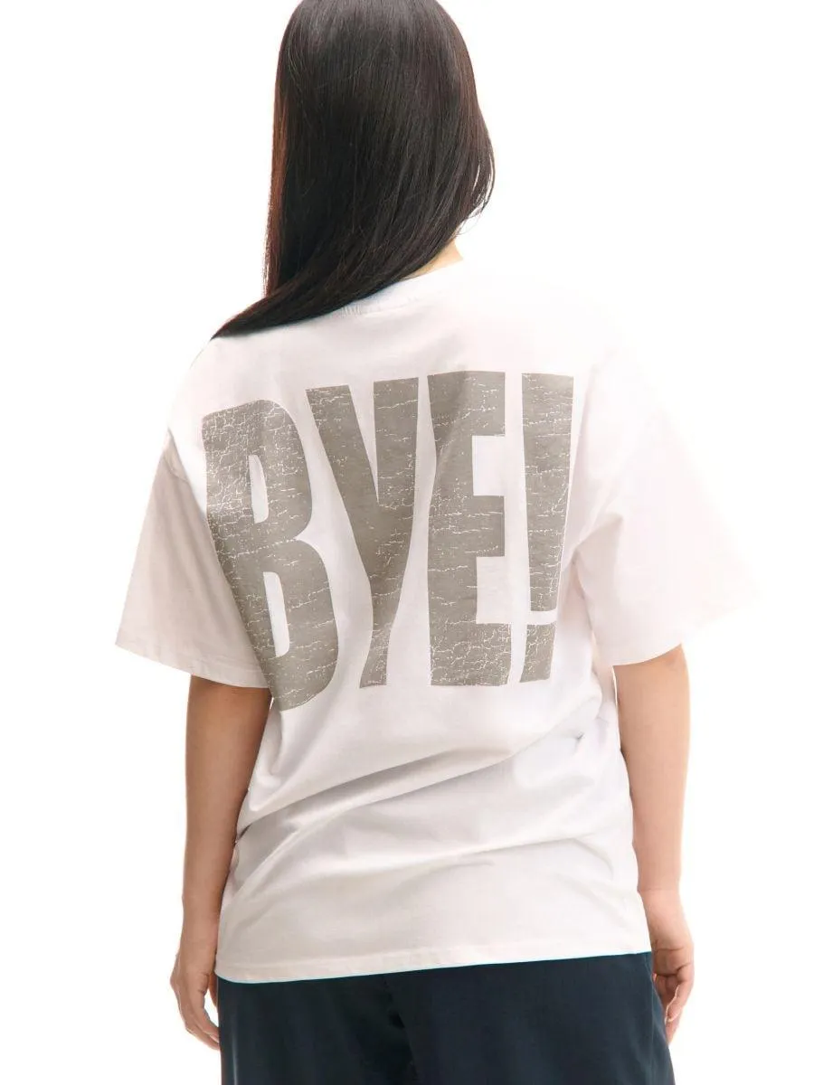 Bílá tričko s potiskem