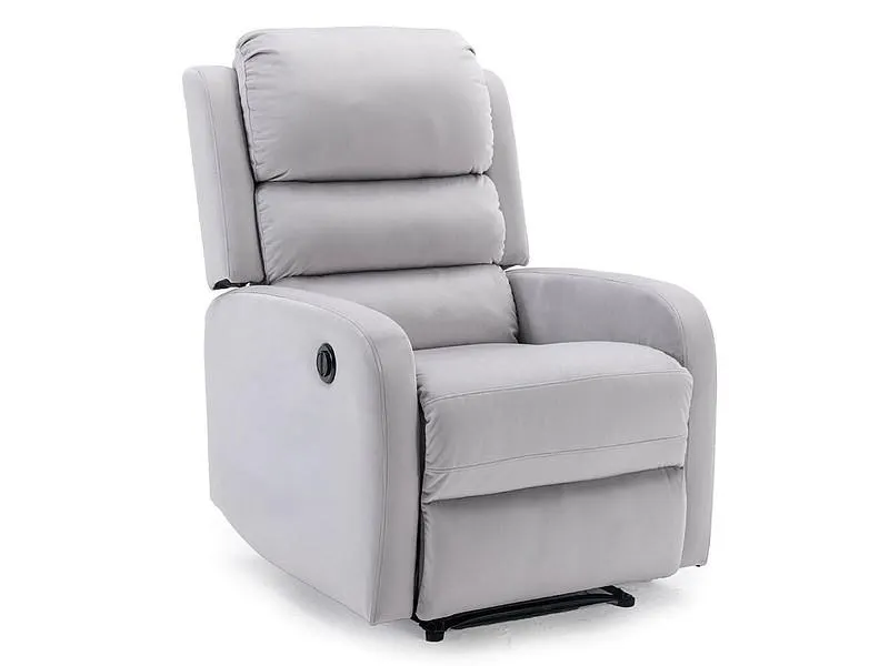 Křeslo rozkládací světle šedé PEGAZ VELVET