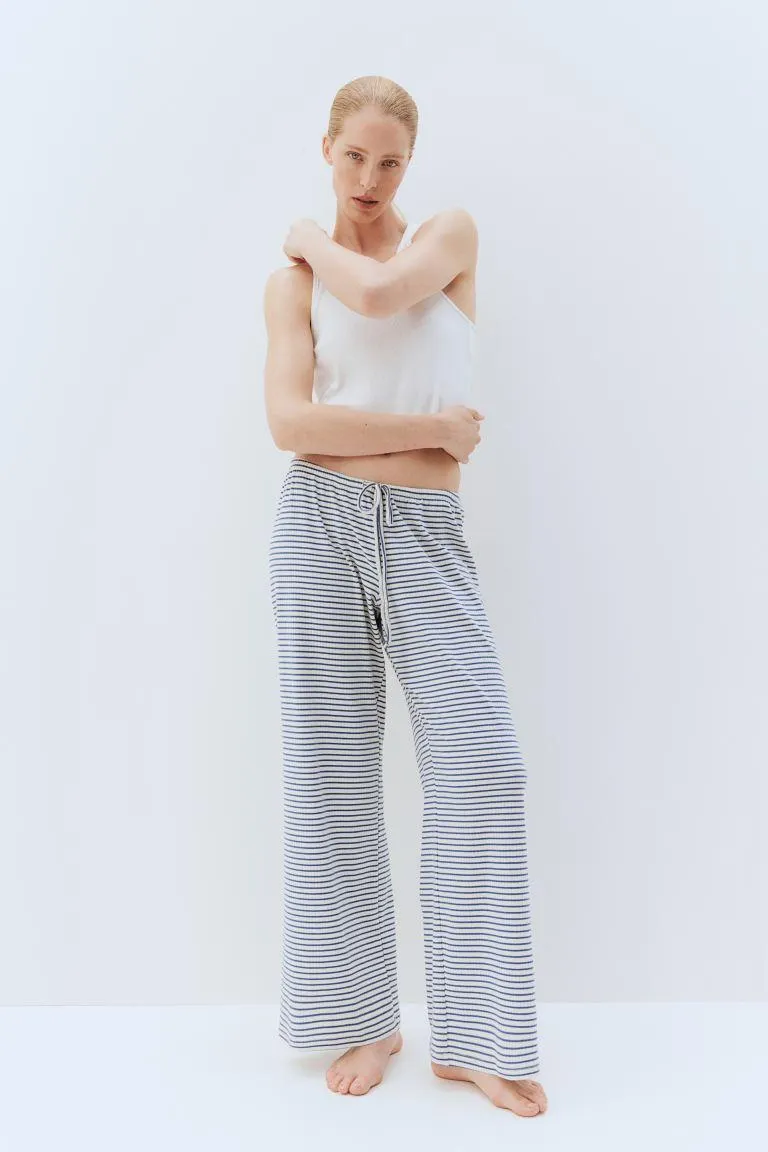 Široké žerzejové kalhoty