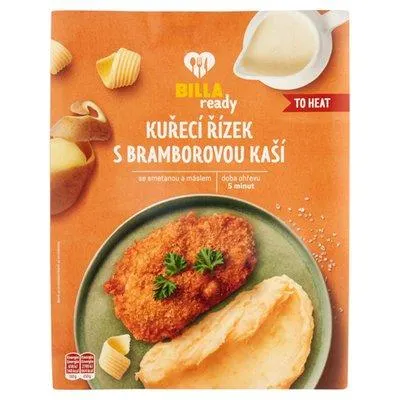 BILLA Ready Kuřecí řízek s bramborovou kaší se smetanou a máslem 450g