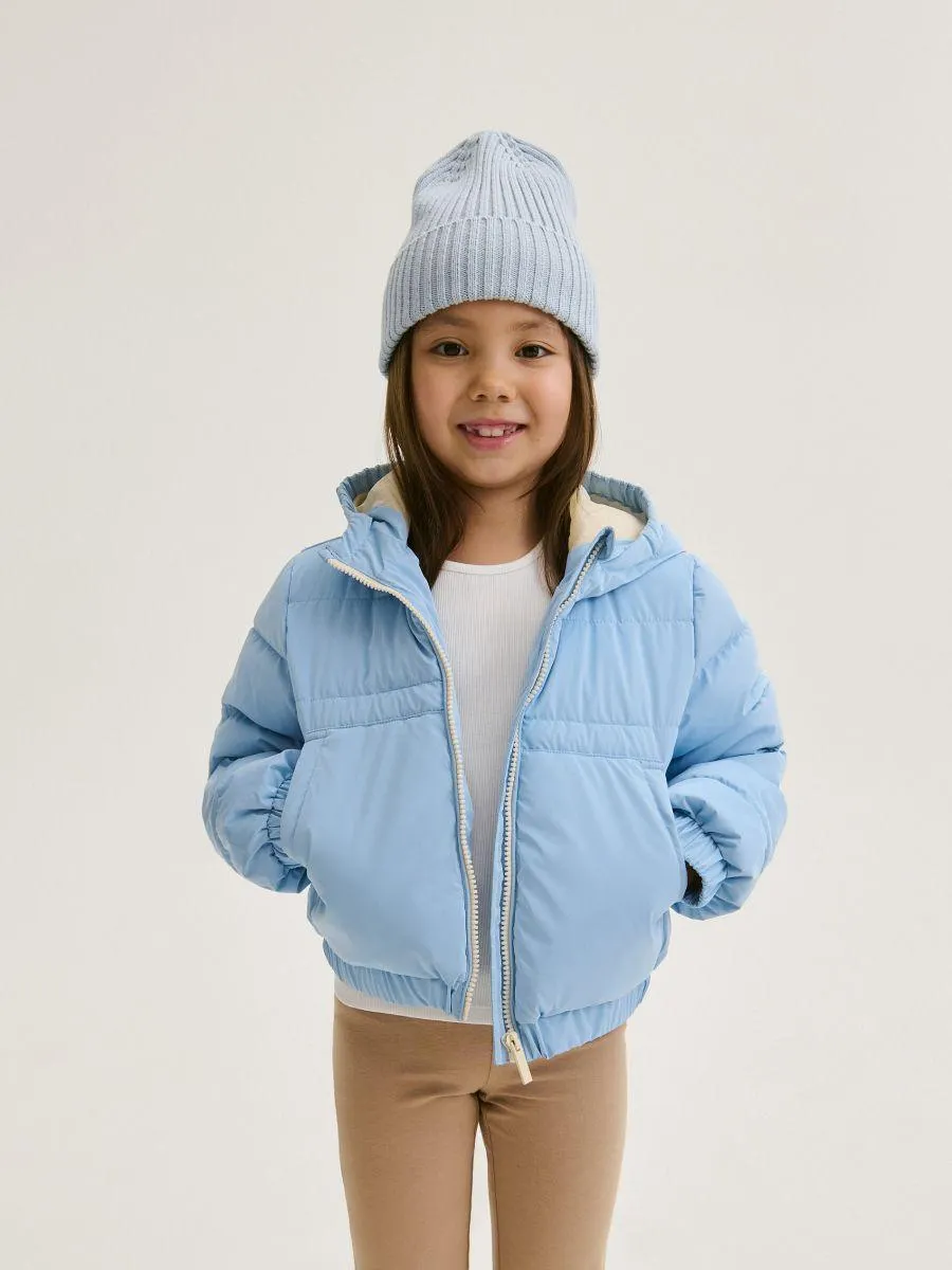 Prošívaná bunda s kapucí