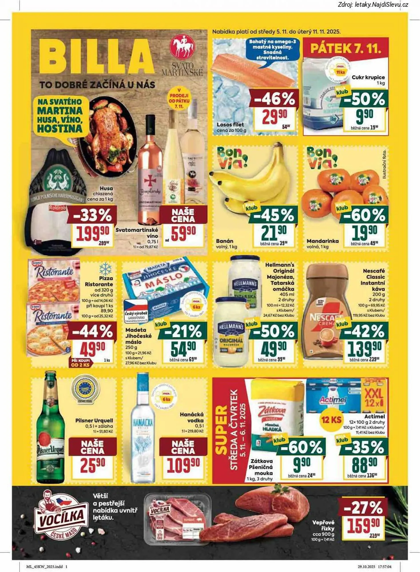 Billa leták - 5. listopadu 11. listopadu 2025 - Page 1