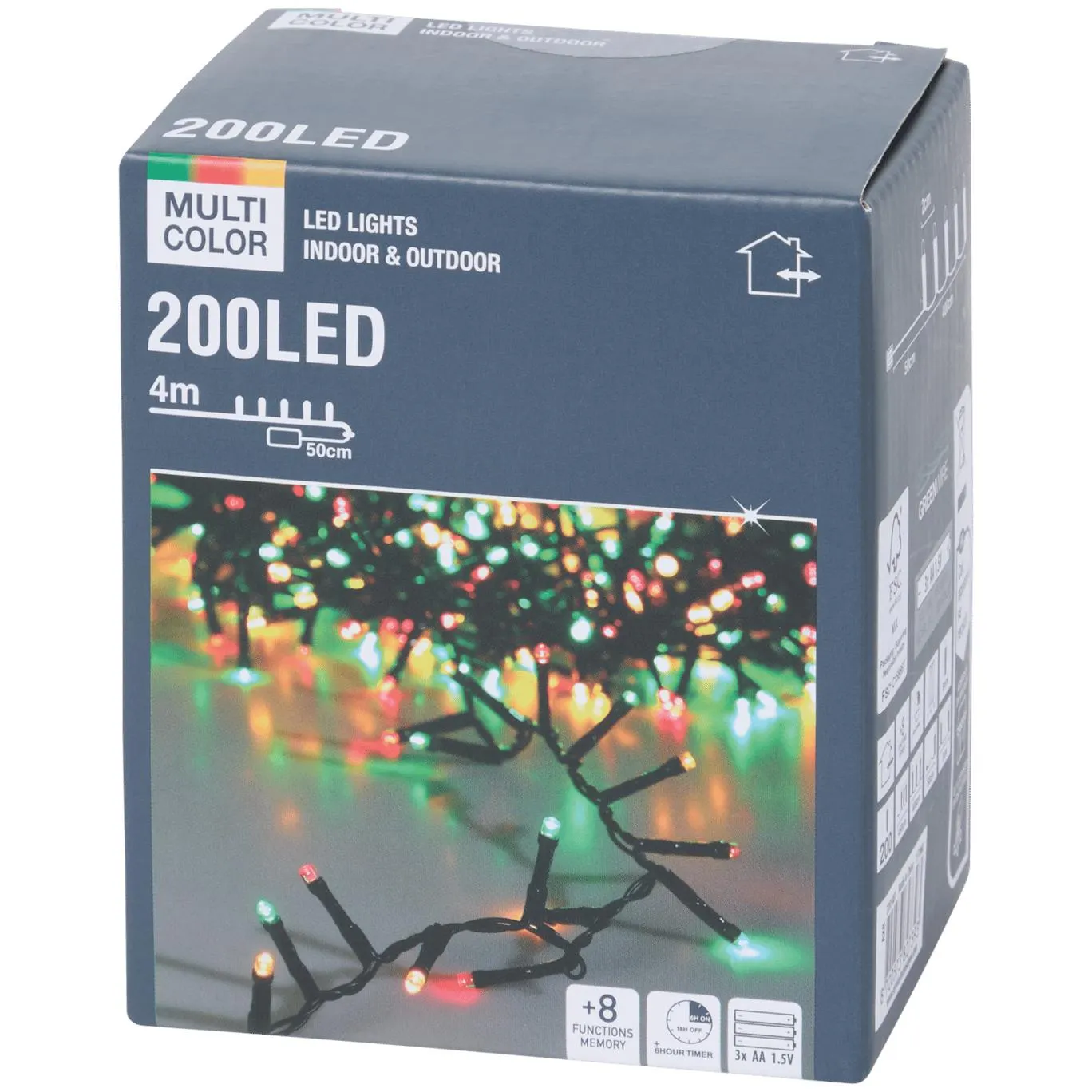 Lucine di Natale multicolori