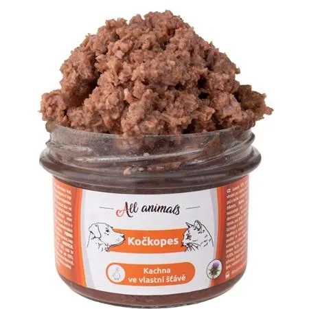 ALL ANIMALS Kočkopes Kachna ve vlastní šťávě 200 g