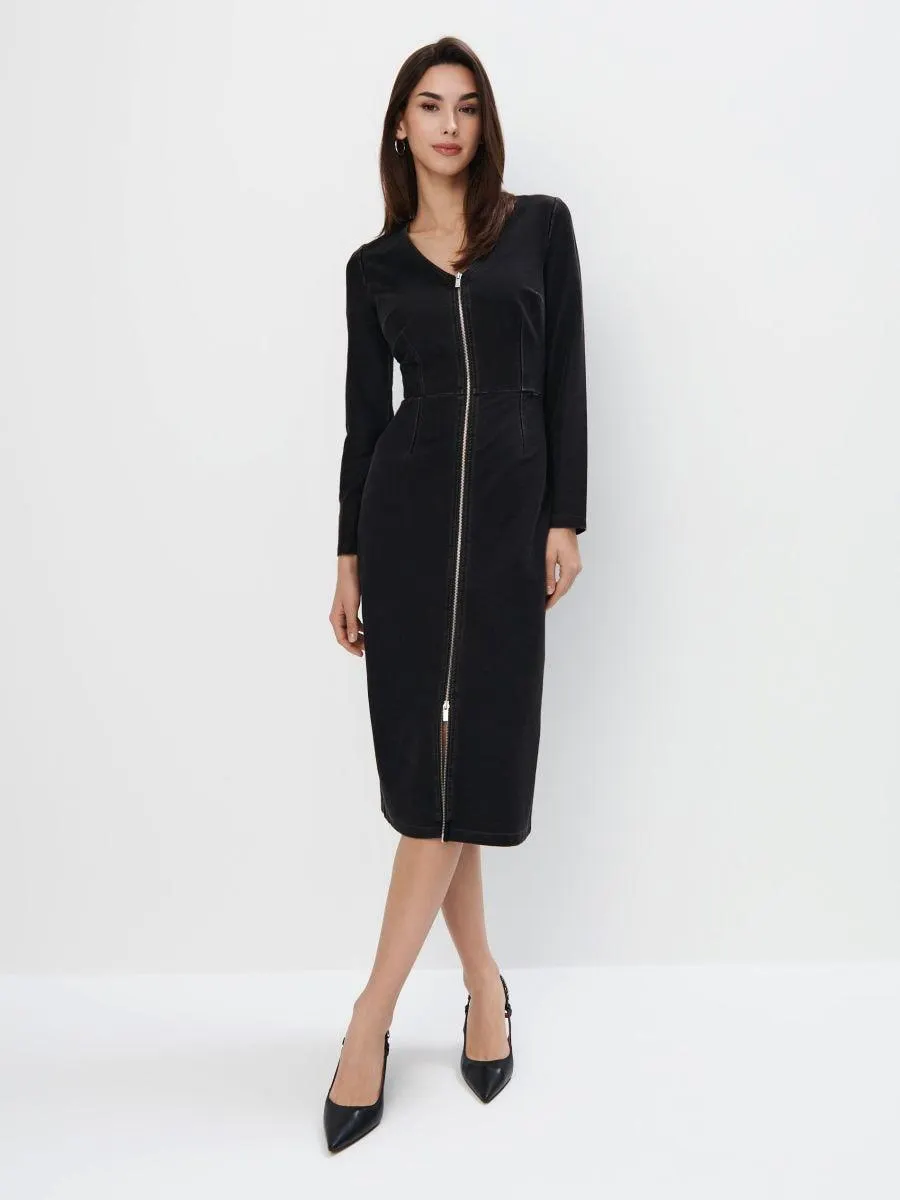 Džínové midi šaty