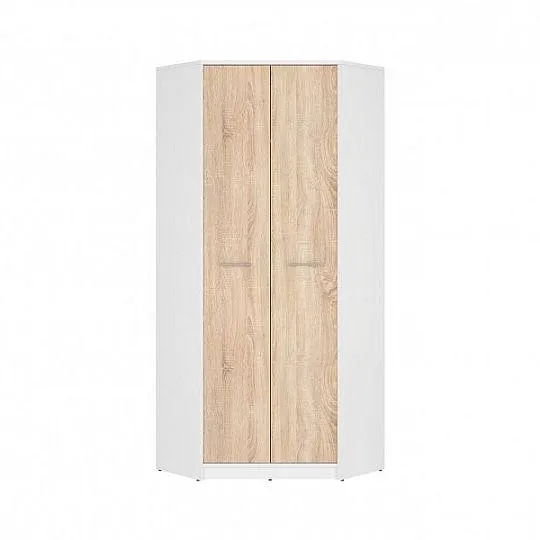 Nepo Plus Rohová šatní skříň SZFN2D Bílá/Dub sonoma