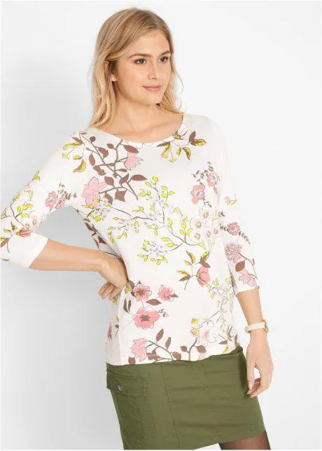 Triko s květinovým potiskem