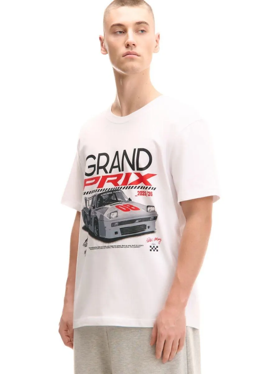 Bílá tričko s potiskem