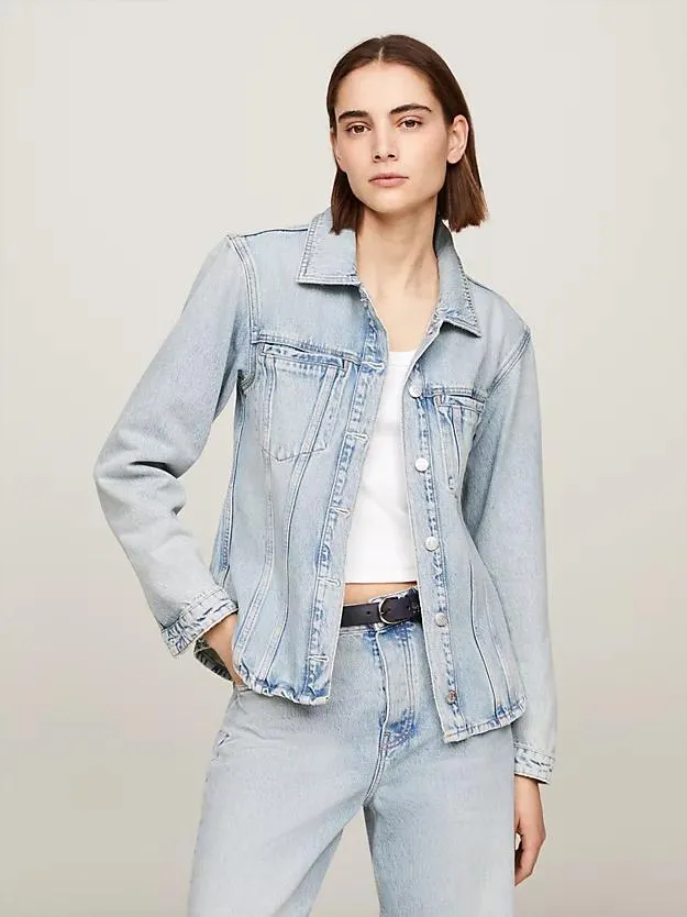 Denim Fitted Trucker Jacket